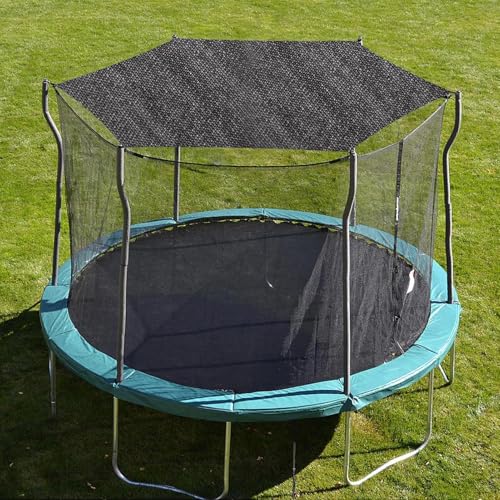 Sonnenschutz Trampolin Zelt Abdeckung, Ø 183 244 305 366 427 cm Trampolin Sonnenschutznetz, Trampolin Sonnenschutz Sonnensegel, Trampolin Überdachung Abdeckung, UV-resistent Trampolin zubehör von Qikam