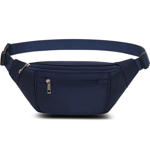 Bauchtasche Gürteltasche Hüfttasche Sport Wasserdicht Gürteltasche Damen Herren Sport Tasche Outdoor Reisen Wandern Laufen Joggen Hundetraining (Blau) von Qinlov