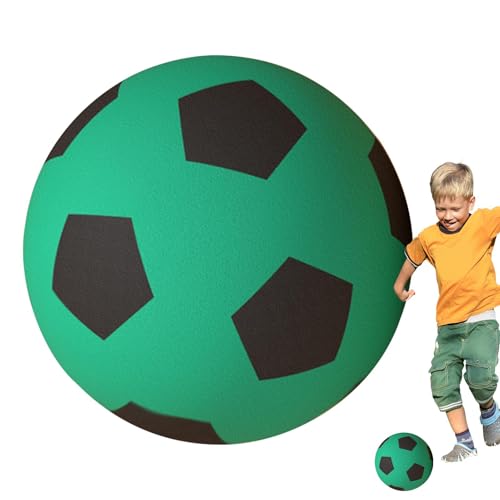 Qiwieod Fußball lautloses Spielzeug, leiser Indoor-Fußball, Weicher Fußball für den Außenbereich, geräuschloser Fußball, Training Fußball Jonglieren Dribbling Ball Spielzeug für Sommersportspaß auf von Qiwieod