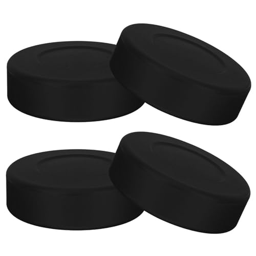 Qiwieod Hockey-Pucks für Kinder,Hockey-Übungspucks - Bodenhockey-Pucks 4 Stück - Bodenhockey-Pucks in offizieller Regulierungsgröße zum Üben und für das Klassische Training für Erwachsene und Kinder von Qiwieod