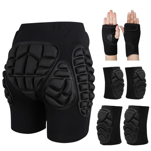 3D Hüftpolster Eva Protektorenhose Gepolsterter Shorts Crash-Pad Impakthose,Unisex-3D-Schutz for Hüfte,Gesäß Und Steißbein Beim Skifahren,Skaten,Snowboarden,Skateboarden for Kinder(F,XXS) von Qixfyze