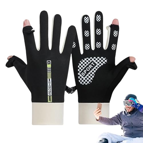 Qizeroty Ski-Schneehandschuhe,Winter-Skihandschuhe,Outdoor-Winter-Ski-Schnee-Handschuhe - Weiche, wasserdichte, isolierte Handschuhe zum Wandern, Skifahren, Outdoor-Sport, Bergsteigen von Qizeroty