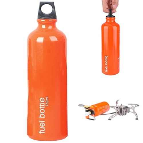 MSR Kraftstoffflasche Fuel Flasche 750 ml Tragbare MSR -Brennstoffflasche Aluminiumlegierung Gasflasche verdicken Kraftstoffölbehälter Motorrad Kraftstoffflasche Benzinspeicher für Camping, nur Fla von QmjdDymx