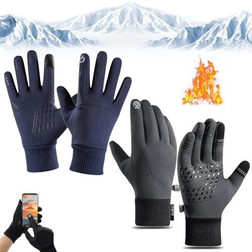 Qosneoun Dodorado Handschuhe,Dodorado Premium Thermo Gloves,Dodorado Gloves,Thermal Gloves Men Extreme Cold,Winter Anti-Rutsch-Handschuhe Mit Touchscreen Finger Wasserdicht Winddichte (2pcs-B, M) von Qosneoun