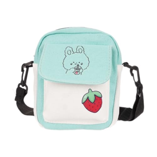 Frauen Tasche Kleine Schulter Tasche Einfache Umhängetasche Cartoon Kaninchen Gedruckt Umhängetasche Leinwand Handy Tasche Zum Einkaufen von Qsvbeeqj