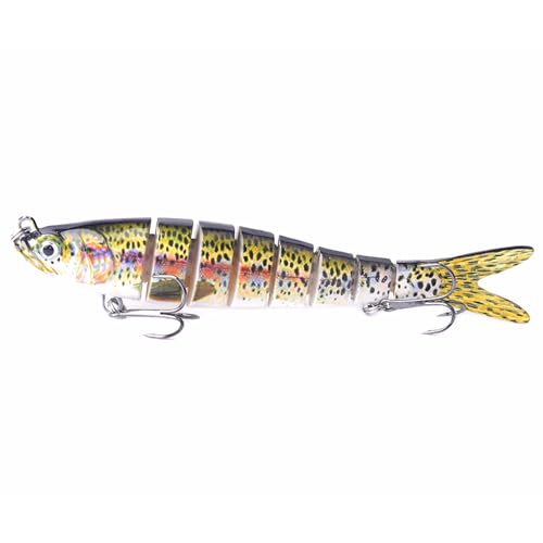 Qsvbeeqj 3D Minnow Angelköder Salz Swimbait Wobbler Mehrere Abschnitte Angelköder Salzwasser Angelköder Angelköder Wobbler von Qsvbeeqj