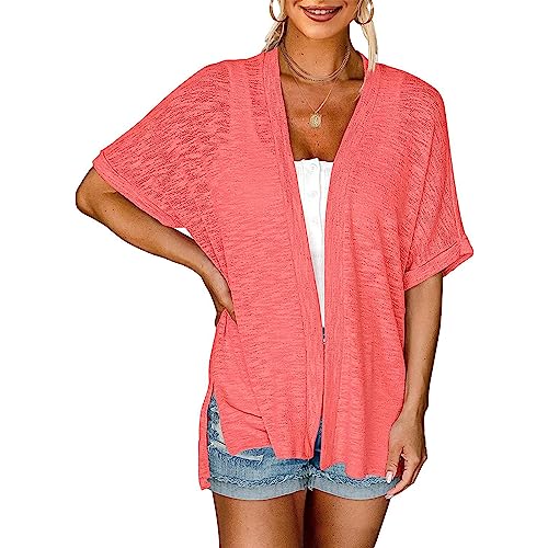 Qsvbeeqj Damen Badeanzug Sonnenschutz Überzüge Einfarbig Lockere Strandmode Strickjacke Strandmode Schal Urlaub Bikinis von Qsvbeeqj