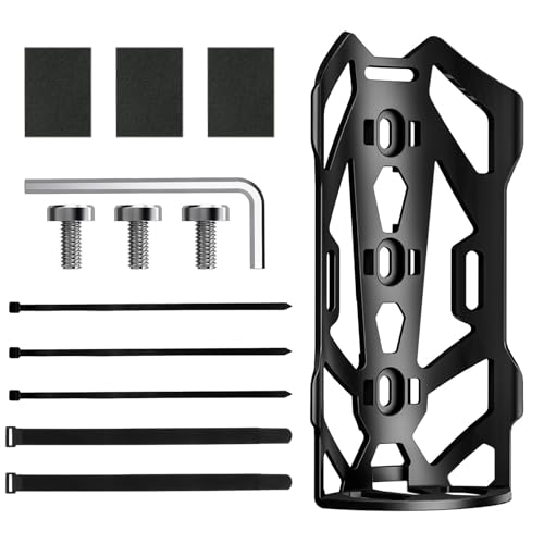 Qsvbeeqj Fahrrad-Gepäckkäfig, Vorderradgabelhalterung, Fahrradtasche, Wasserflaschenhalter für Mountainbikes von Qsvbeeqj