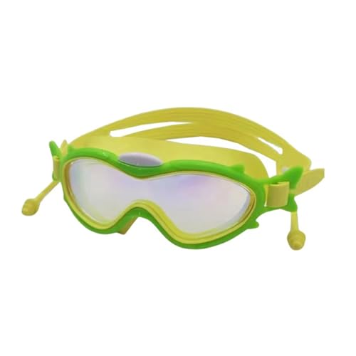 Qsvbeeqj Froschbeständige Schwimmbrille mit Ohrstöpseln für Kinder, 180 Grad Weitsicht, Schwimmbrille für Jungen und Mädchen von Qsvbeeqj