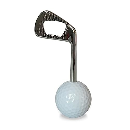 Qsvbeeqj Golfball Bierflaschenöffner Silberfarben Neuheit Golfspieler Bierdeckelbrecher Tolles Geschenk Für Golfliebhaber Zinklegierung von Qsvbeeqj