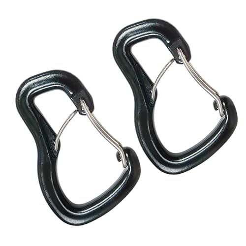 Qsvbeeqj Kletterkarabiner, leicht, langlebig, Karabinerhaken für Hängematte und Ausrüstung, 2 Stück von Qsvbeeqj