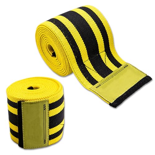 Qsvbeeqj Kniebandage mit Gurt für Kniebeugen, Gewichtheben, Powerlifting, Beintraining, flexible Kniebandagen für Damen und Herren, 1 Paar von Qsvbeeqj