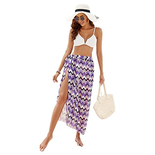 Qsvbeeqj Strand Sarong Für Damen Langer Badeanzug Überzug Mit Pfeilmuster Lässiger Wickelrock Mit Seitlicher Bindung Für Badebekleidung von Qsvbeeqj