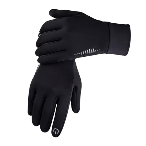 Qsvbeeqj Warme Winterhandschuhe, Fahrradhandschuhe, Bergsteigerhandschuhe, Skihandschuhe, Fleece, gefütterte Handschuhe, Touchscreens, Ski-, Schneehandschuhe von Qsvbeeqj