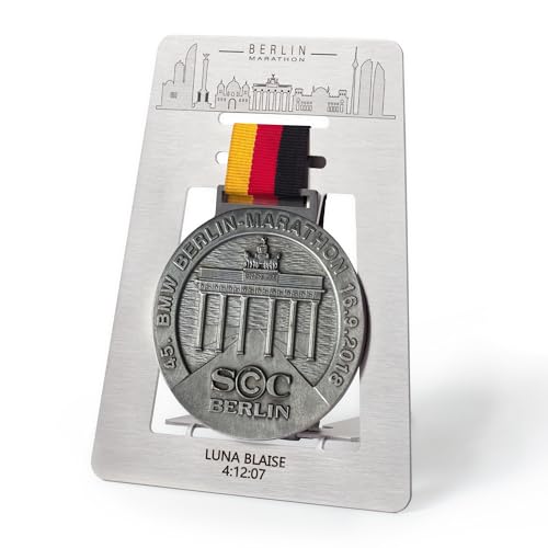 Berlin Marathon Personalisierte Medaillenanzeige - Tisch-Medaillenständer Gravur Edelstahl - Personalized Runner Gift Medal Holder Organizer - Berlin Running Tabletop Medal Stand Rack Berlin Marathon Personalisierte Medaillenanzeige - Tisch-Medaillenständer Gravur Edelstahl - Personalized Runner Gift Medal Holder Organizer - Berlin Running Tabletop Medal Stand Rack von Qthrone