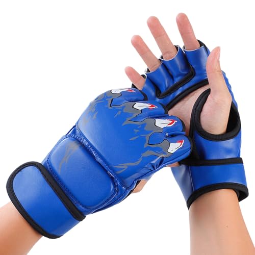 Boxhandschuhe| Grappling-Sparring-Handschuhe| Halbfinger-Boxhandschuhe, Handgelenkstütz-Sparringhandschuh, Halbfinger-Boxhandschuhe, Halbfinger-Kampfhandschuh, verstellbare Handschuhe für Kickboxen, von Quaeetyu