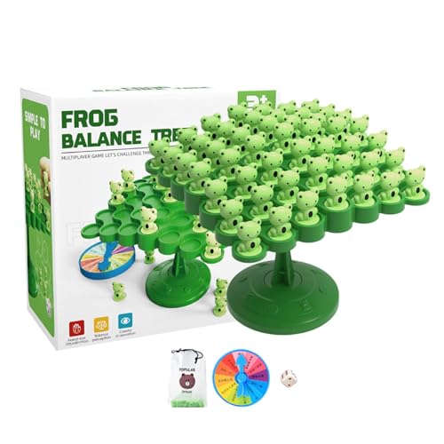 Quaeetyu Balance Board für Kinder, Balance-Brettspiel - Balancespiel mit Froschmotiv, Spielzeug | Fesselndes Balance-Mathe-Spiel, lehrreicher Tabletop-Kampf für und Mädchen von Quaeetyu