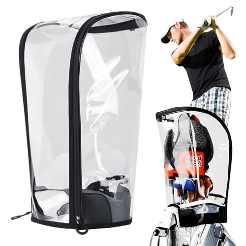 Quaeetyu Waterproof Club Cover Portable Golf rain Accessory rain Protection Gear transparent rain Cover fit Hood Colorful Golf Accessories Outdoor Golfing Gear Weatherproof Golf Bag von Quaeetyu