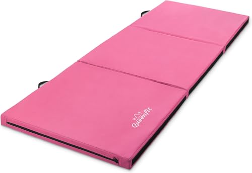 Queenfit Klappbare Turnmatte 180x60x5cm, Gymnastikmatte Dicke 5cm, Weichbodenmatte, Matratze Trainieren, Sportmatte Dicke, Gymnastikmatte Faltbar 3 Teile, Trainingsmatte, Turnmatte für Zuhause… von Queenfit