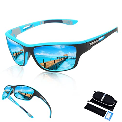 Sport Sonnenbrille Herren Polarisierte Sportbrille Outdoor Sportbrille Fahrradbrille Winddicht Selbsttönend Polarisierte Fahrradbrille für Herren Damen zum Angeln Fahrrad Golfen Laufen UV400 Schutz Sport Sonnenbrille Herren Polarisierte Sportbrille Outdoor Sportbrille Fahrradbrille Winddicht Selbsttönend Polarisierte Fahrradbrille für Herren Damen zum Angeln Fahrrad Golfen Laufen UV400 Schutz von Queerelele