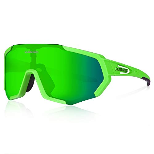 Queshark Sportbrillen Fahrrad Brillen Damen Herren Polarisierte UV400 Schutz mit 3 Wechselgläser Radbrillen für Outdoor-Sport Radfahren Motorradfahren Laufen Angeln Golf Queshark Sportbrillen Fahrrad Brillen Damen Herren Polarisierte UV400 Schutz mit 3 Wechselgläser Radbrillen für Outdoor-Sport Radfahren Motorradfahren Laufen Angeln Golf von Queshark