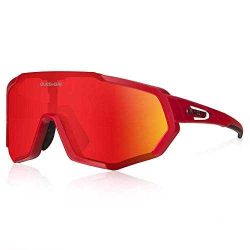 Queshark Sportbrillen Fahrrad Brillen Damen Herren Polarisierte UV400 Schutz mit 3 Wechselgläser Radbrillen für Outdoor-Sport Radfahren Motorradfahren Laufen Angeln Golf Queshark Sportbrillen Fahrrad Brillen Damen Herren Polarisierte UV400 Schutz mit 3 Wechselgläser Radbrillen für Outdoor-Sport Radfahren Motorradfahren Laufen Angeln Golf von Queshark