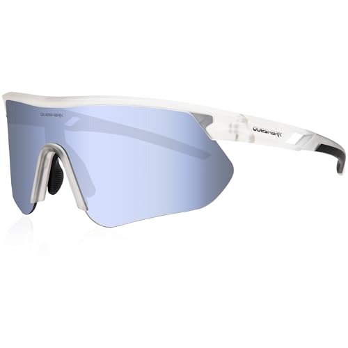 Queshark Schnelle Brille, Fahrradbrille Herren Damen, TR90 Rahmen & UV400 Schutz, Sport Sonnenbrille Damen Herren für MTB Fahren Radfahren Laufen Golf Queshark Schnelle Brille, Fahrradbrille Herren Damen, TR90 Rahmen & UV400 Schutz, Sport Sonnenbrille Damen Herren für MTB Fahren Radfahren Laufen Golf von Queshark