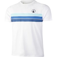 Quiet Please Ocean Block Stripe Receiver T-shirt Herren Weiß von Quiet Please