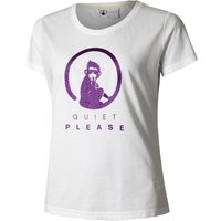 Quiet Please Baseline Glitter T-Shirt Damen in weiß, Größe: S Quiet Please Baseline Glitter T-Shirt Damen in weiß, Größe: S von Quiet Please