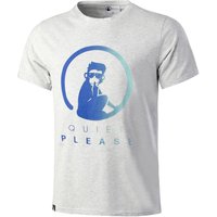 Quiet Please Baseline Logo T-shirt Herren Grau von Quiet Please