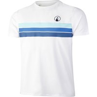 Quiet Please Ocean Block Stripe Receiver T-Shirt Herren in weiß von Quiet Please