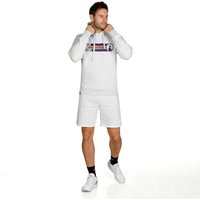 Quiet Please Retro Stripe Block Hoody Herren in hellgrau von Quiet Please