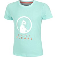 Quiet Please Wild Baseline Logo T-shirt Mädchen Türkis - 152 von Quiet Please