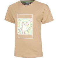 Quiet Please Wild Swirl Court T-shirt Damen Beige - M von Quiet Please