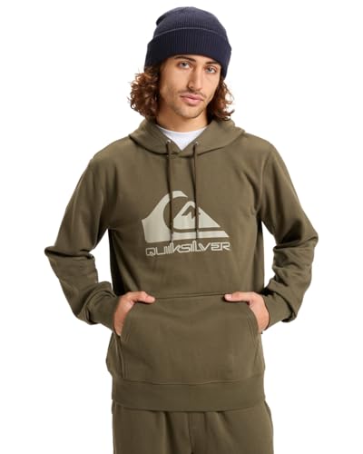 Quiksilver Fleecepullover COMP Logo Hoodie, Herren, Braun, XS von Quiksilver