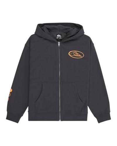 Quiksilver Fleecepullover mit salzwasser-grafischem Reißverschluss für Jungen, Schwarz, Größe 8 von Quiksilver