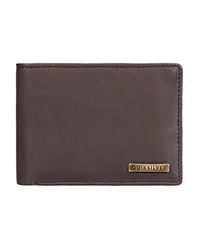 Quiksilver Gutherie - Leather Bi-Fold Wallet - Zweifach faltbares Leder-Portemonnaie - Männer - M - Braun. von Quiksilver