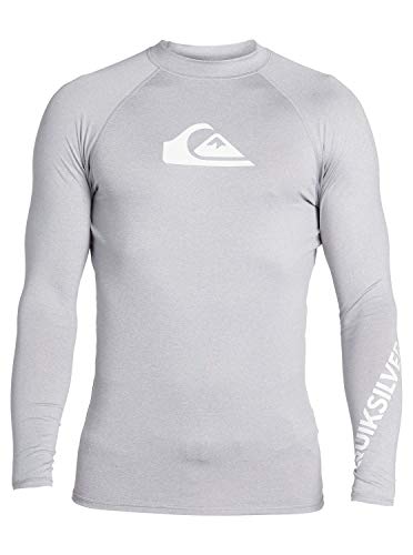 Quiksilver Herren All Time Langarm-Rashguard LSF 50 Sonnenschutz Surf Rash-Guard-Shirt, Bogen Heather, XL von Quiksilver