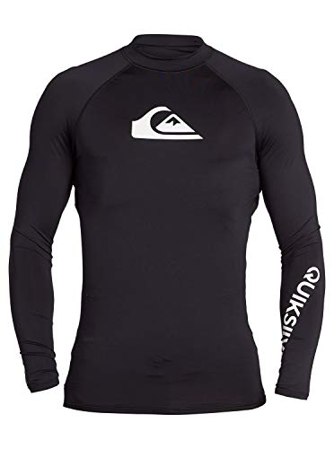 Quiksilver Herren Standard All Time Langarm Rashguard UPF 50 Sonnenschutz Surf Shirt, Schwarz, M von Quiksilver