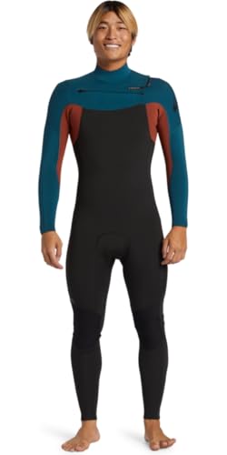 Quiksilver Herren-Neoprenanzug für den Alltag, 4/3 mm Brustreißverschluss, Mitternachtstürkis, versiegelte Innennähte von Quiksilver