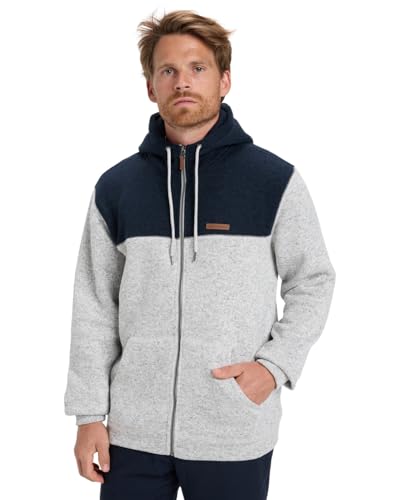 Quiksilver Keller Block Fleecepullover Zip Grau S von Quiksilver