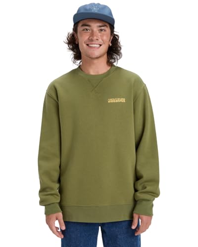 Quiksilver Salt Water Graphic Crew Fleecepullover, Grün, M von Quiksilver