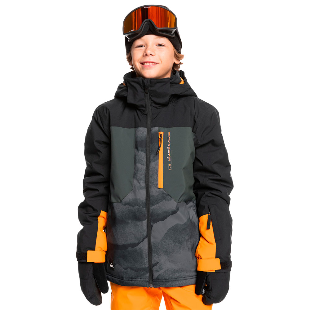 Quiksilver Silver Tip Jacket Orange,Schwarz,Grau 12 Years Junge von Quiksilver