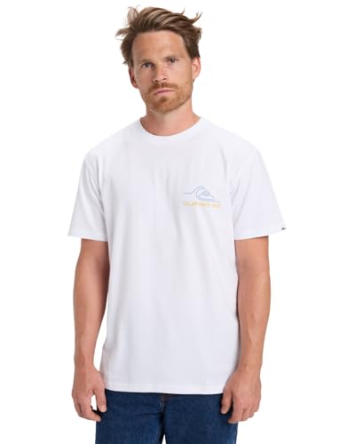 Quiksilver T-Shirt mit kurzen Ärmeln, Light Waves SS, Weiß, S von Quiksilver