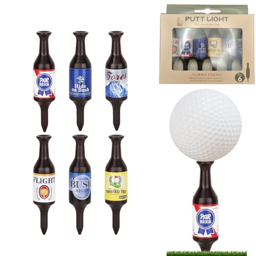 Quixotical 6 Stück Golf-Tees Bierflasche, Lustige Golf-Tees, Langlebige Kunststoff Golf Tee Zubehör, Geschenke für Golfspieler, 9 cm/3.54 Zoll Golf-Tees Quixotical 6 Stück Golf-Tees Bierflasche, Lustige Golf-Tees, Langlebige Kunststoff Golf Tee Zubehör, Geschenke für Golfspieler, 9 cm/3.54 Zoll Golf-Tees von Quixotical
