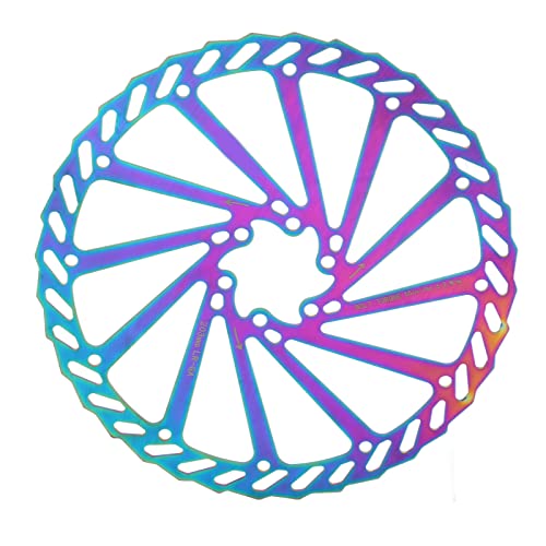 Qukaim 6 Bolzen Fahrrad Scheibenbremse Rotor Fahrrad Scheibenbremse Rotor, 6 Bolzen bunte Bremsscheibe Rotor für Langstreckenfahrten, 20 m, geeignet für Mountainbikes und Rennräder, Fahrradzubehör von Qukaim