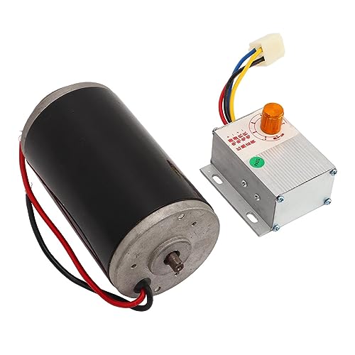 Qukaim Bürstenmotor, 200 W, 12 V, 200 W, Aluminium-Bürstenmotor und 12 V 250 W Regler-Set für Rollladen-Anwendungen, hohe Leistung, effizient von Qukaim