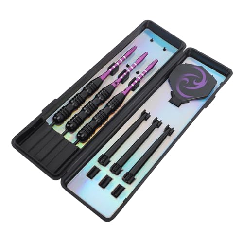 Qukaim Dartpfeile Metallspitzen-Set Professionelles Dart-Set, Metallspitzen-Dartpfeile mit gerändeltem Rillen-Design, tragbare Aufbewahrungsbox inklusive, ideal für den Heim- und Partygebrauch von Qukaim