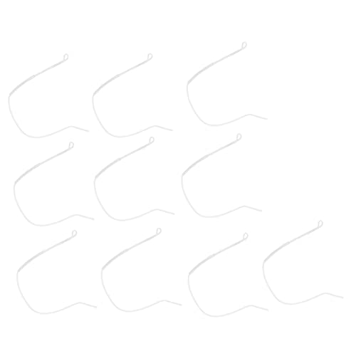 Qukaim Fliegenfischen-Kombination, geflochtene Vorfachschlaufenverbinder, 10 Stück, weiß, Fliegenfischen-Kombination für die Installation von Schießkegeln, Rückplatten, Vorfachköpfe, 13,6 kg von Qukaim