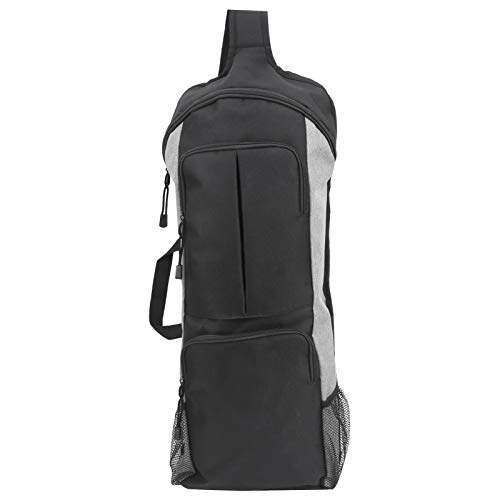 Qukaim Gepäck-Rucksackträger Multifunktions-Yogamatten-Tasche, große Kapazität, Turnrucksack, Gepäckträger für Yoga-Ausrüstung, multifunktionales Design, verstellbare Riemen, Stoff, schwarz von Qukaim